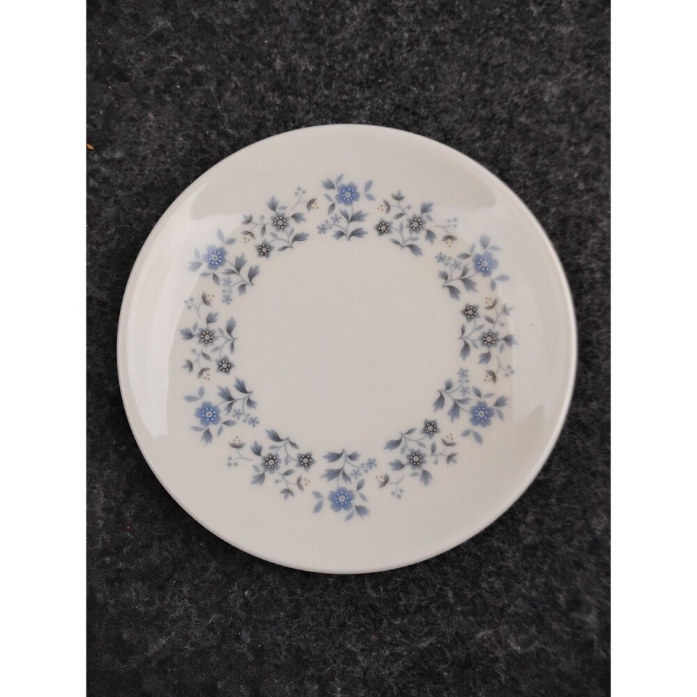 Royal Doulton Galaxy Coaster or Trinket Dish Blue Flowers Vintage 5 Inch Round